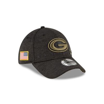 Sapca New Era Green Bay Packers NFL Salute To Service 39THIRTY Stretch Fit - Negrii